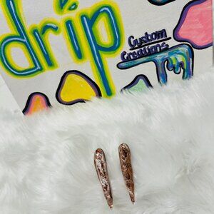 Stardust Bronze Drip Earrings by Drip Creations